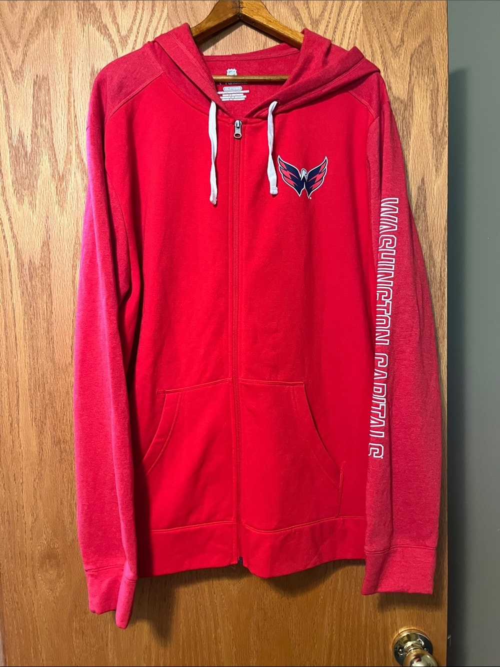 Fanatics Washington Capitals Full-Zip Hoodie with White Drawcord